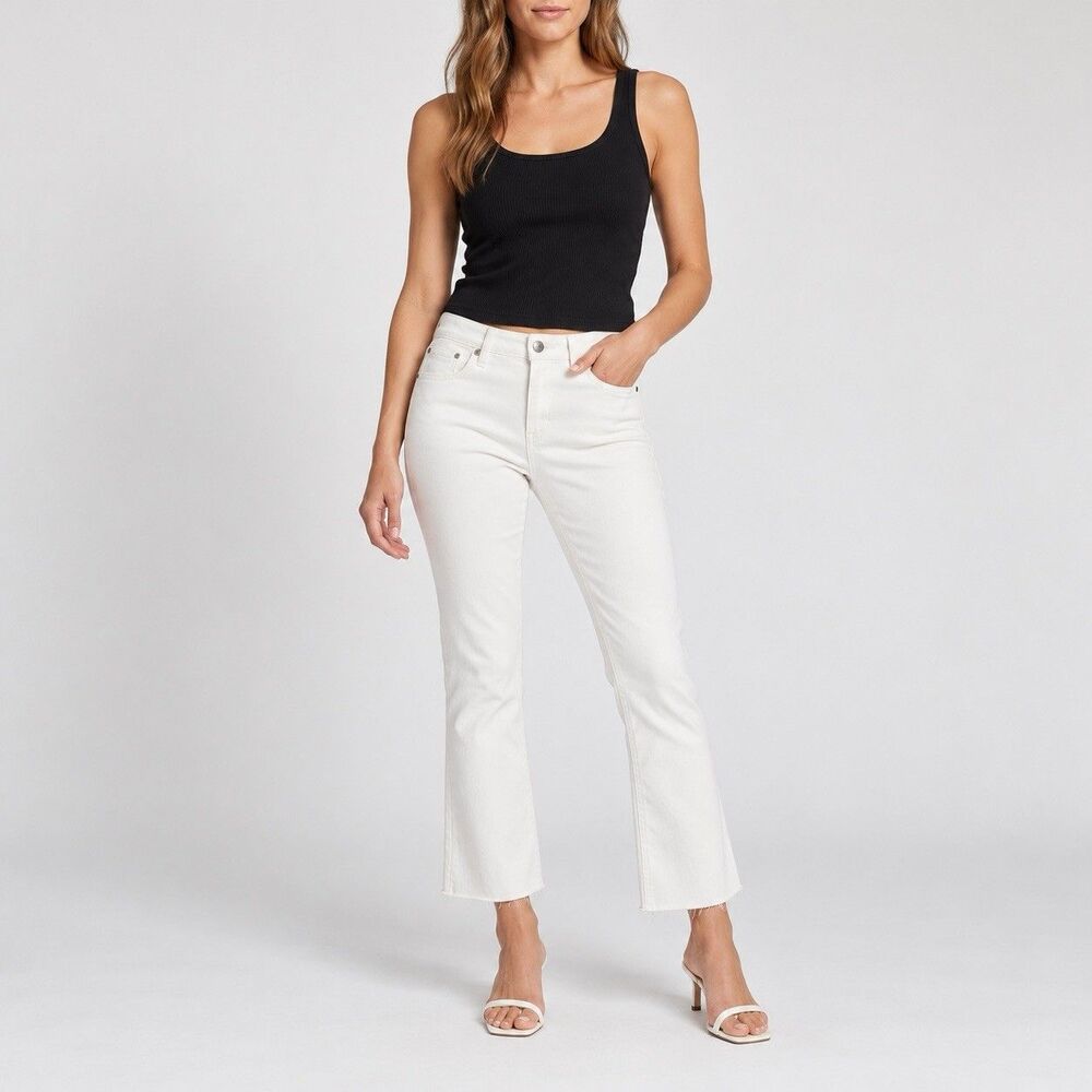 rag & bone Flexi Peyton Mid-Rise Ankle Bootcut White Womens size 27